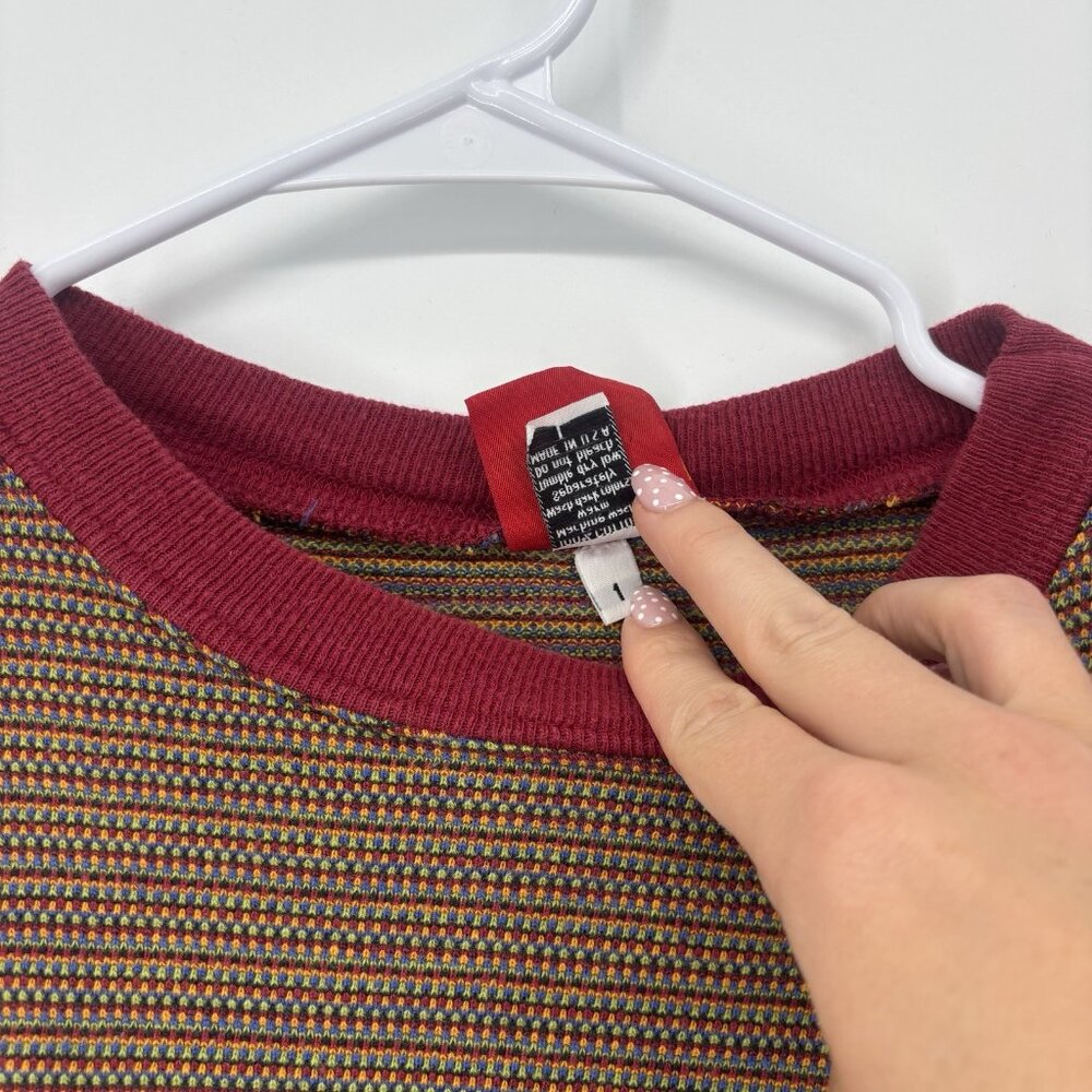 Vintage Snap Long Sleeve Shirt Multicolor 80s Hippie‎ Retro Mens Size Large USA - Picture 7 of 11